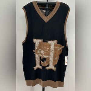 Honor The Gift Women’s HTG Mascot Sweater- Vest Size 2XL Black